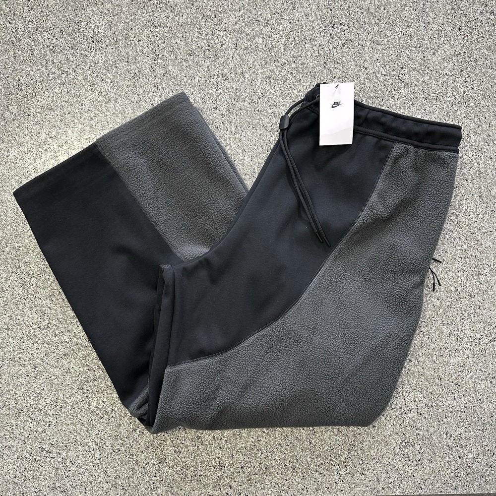 Nike Tech Boreas Knit Open Hem Pants Mens 3XL Wide Leg Oversized IB3365 Black